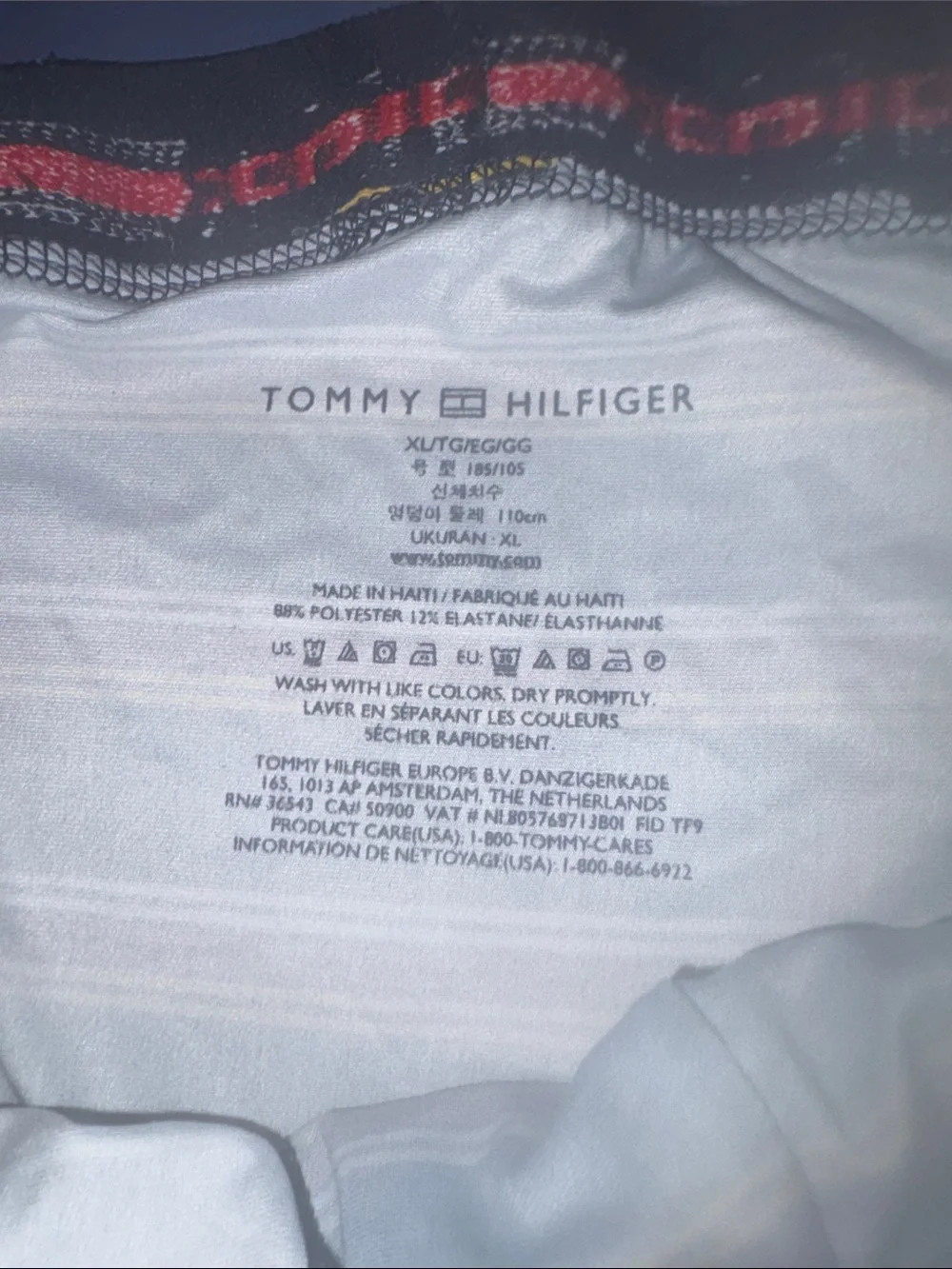 Tommy Hilfiger Black Boxer Briefs with Red & Yellow Accent Waistband